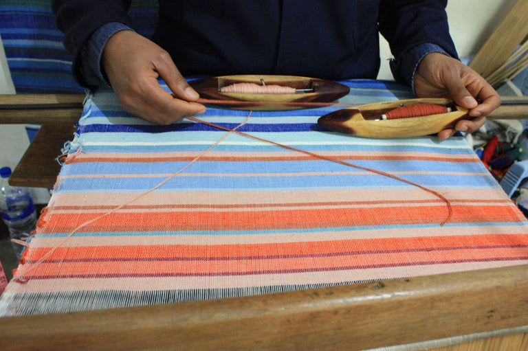 CLIMATE WARMING ETHIOPIAN HANDWOVEN TABLE RUNNER | ENTERTAINING