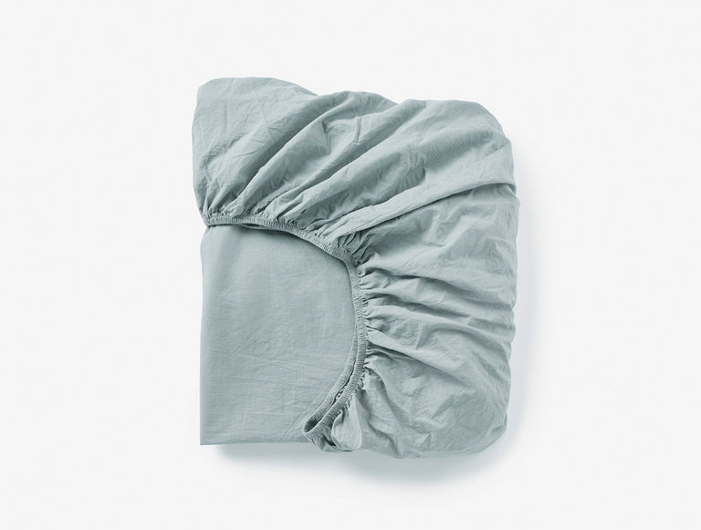 ORGANIC CRINKLED PERCALE FITTED SHEET