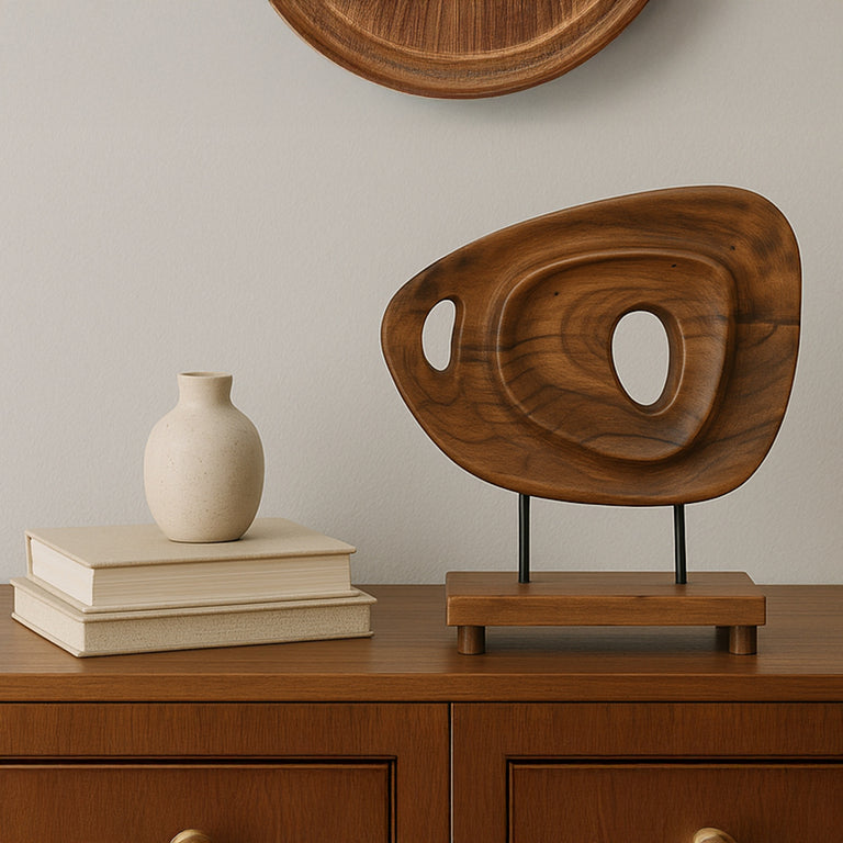 SADDLER SCULPTURE NATURAL ACACIA