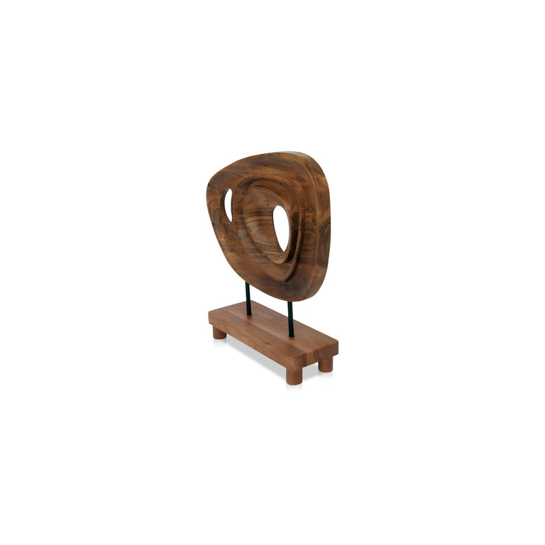 SADDLER SCULPTURE NATURAL ACACIA