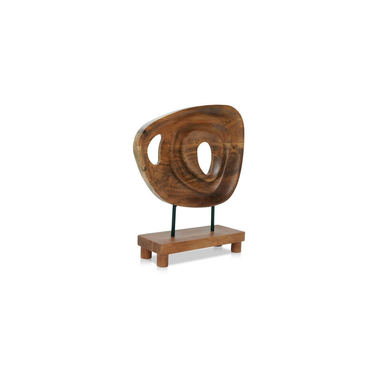 SADDLER SCULPTURE NATURAL ACACIA