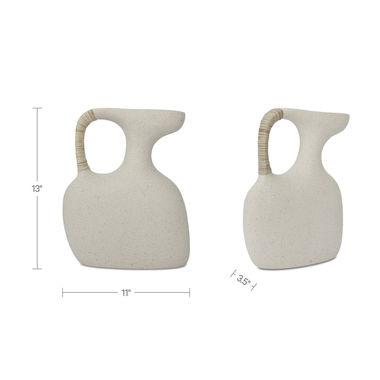 VILA 13 IN SCULPTURAL VESSEL CREAM WHITE