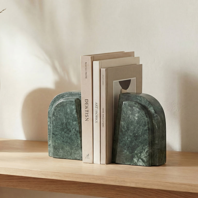 ZANE MARBLE BOOKENDS-SET OF TWO