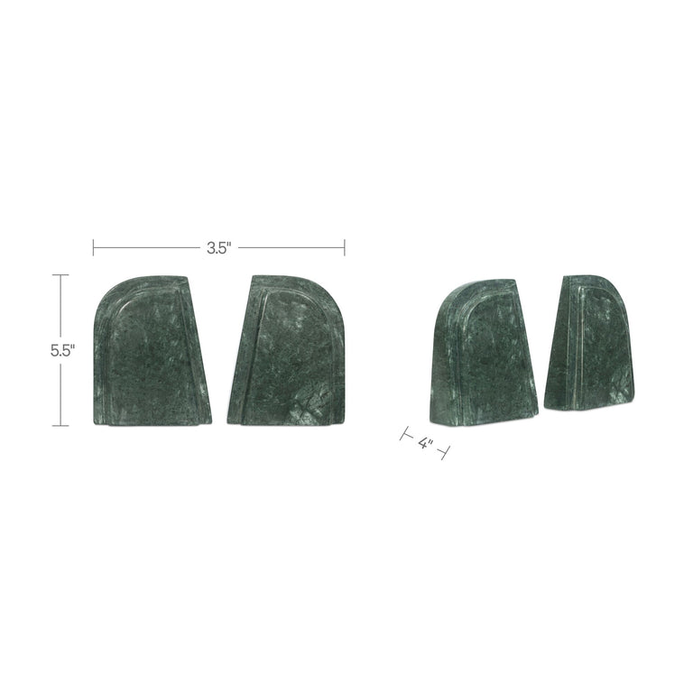 ZANE MARBLE BOOKENDS-SET OF TWO