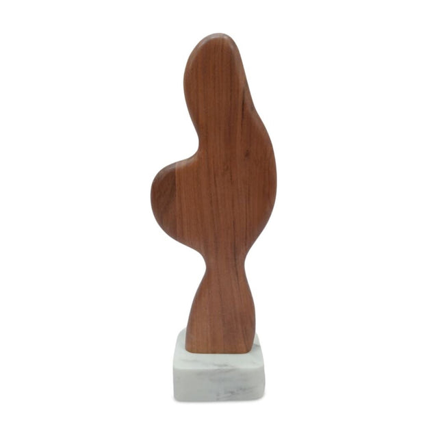 EON WOOD AND MARBLE SCULPTURE