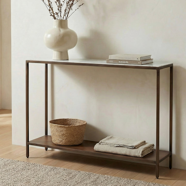BOTTEGO CONSOLE TABLE ANTIQUE COPPER