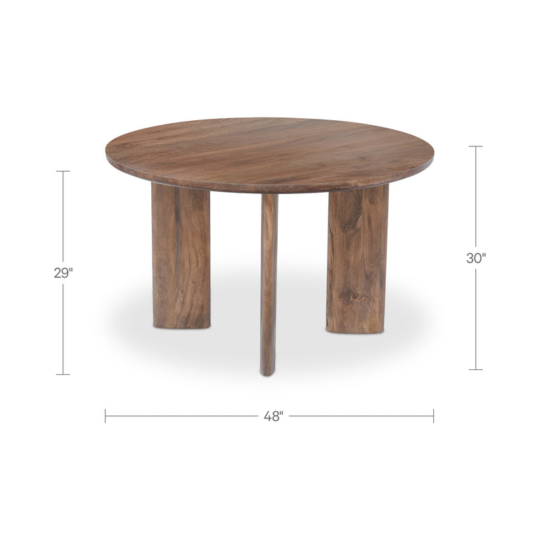 LIA RECTANGULAR DINING TABLE DARK BROWN