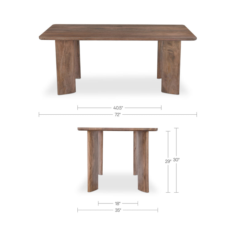 LIA RECTANGULAR DINING TABLE DARK BROWN