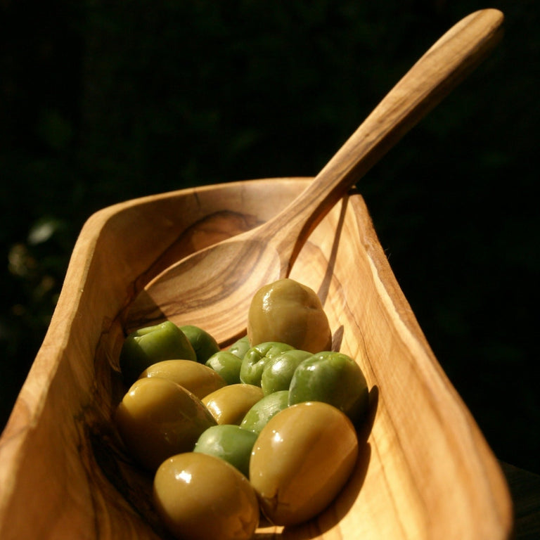 OLIVE WOOD SPOONS, SMALL SET OF 4 | SERVING UTENSILS