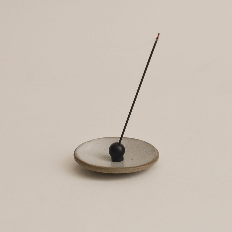 Black Sphere Brass Incense Holder