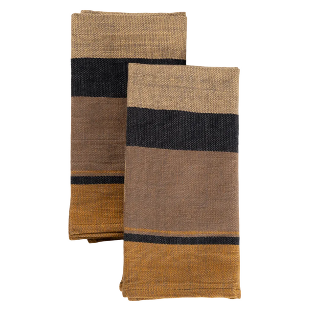 DALOL HANDWOVEN ETHIOPIAN COTTON NAPKINS | SET OF 2 | ENTERTAINING