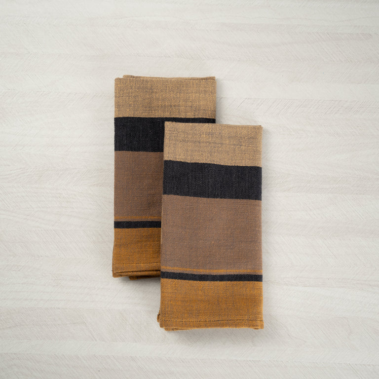 DALOL HANDWOVEN ETHIOPIAN COTTON NAPKINS | SET OF 2 | ENTERTAINING