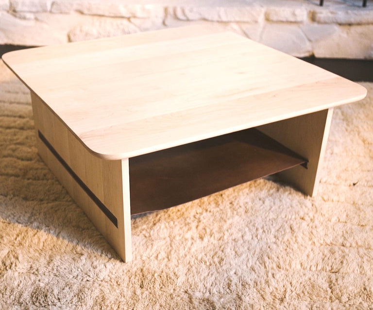 Sling Leather Coffee Table by the Iron Roots Designs | Local SF Artisan Craft | TABLE