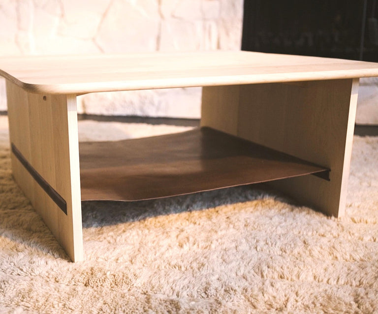 Sling Leather Coffee Table by the Iron Roots Designs | Local SF Artisan Craft | TABLE
