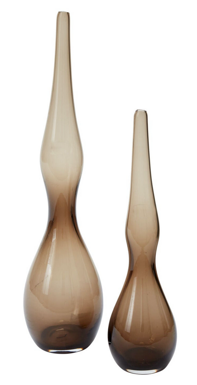 VORAGO SMOKED GLASS VASES