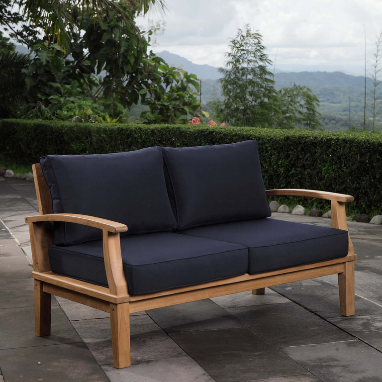 MARINA OUTDOOR PATIO TEAK LOVESEAT