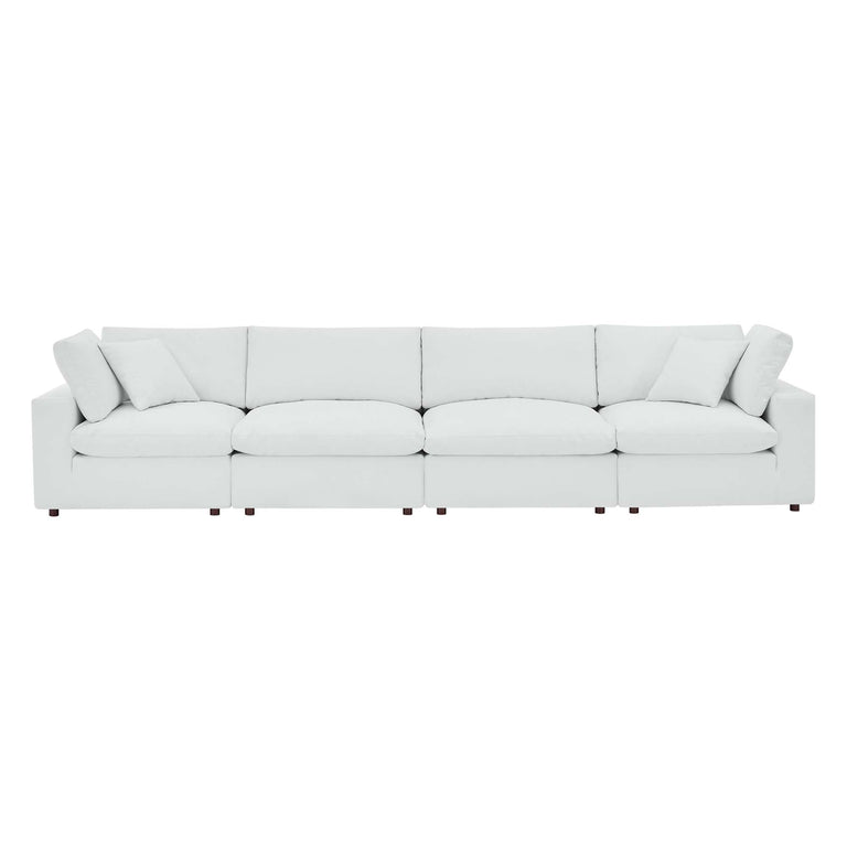 COMMIX OVERSTUFFED VEGAN LEATHER SOFA SECTIONAL | LIVING ROOM FURNITURE