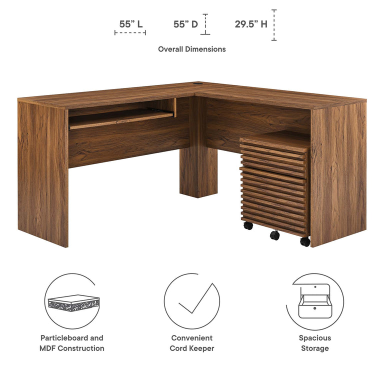 RENDER | COMPUTER DESKS | WALNUT