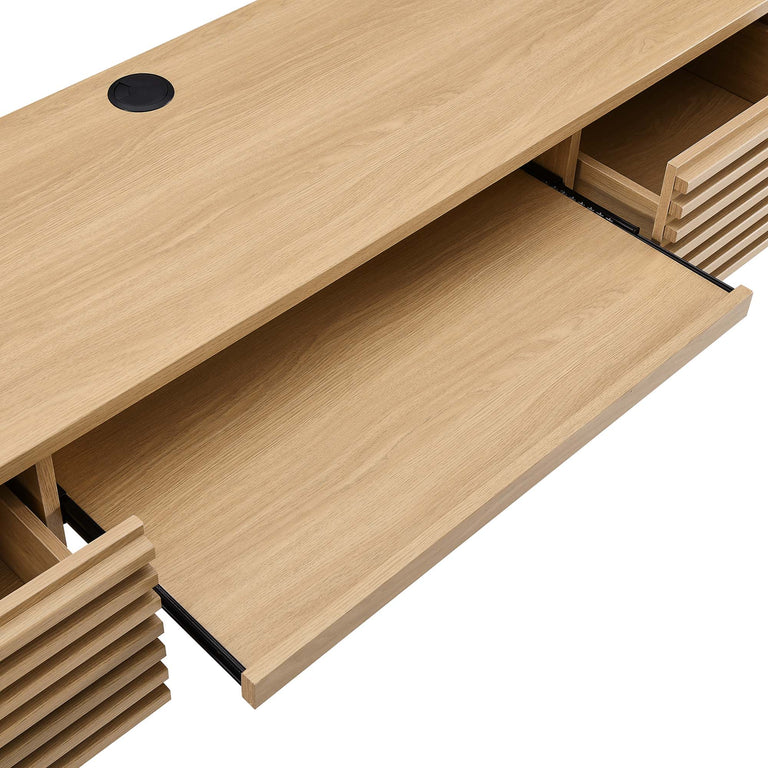 RENDER | COMPUTER DESKS WALL MOUNTED | OAK