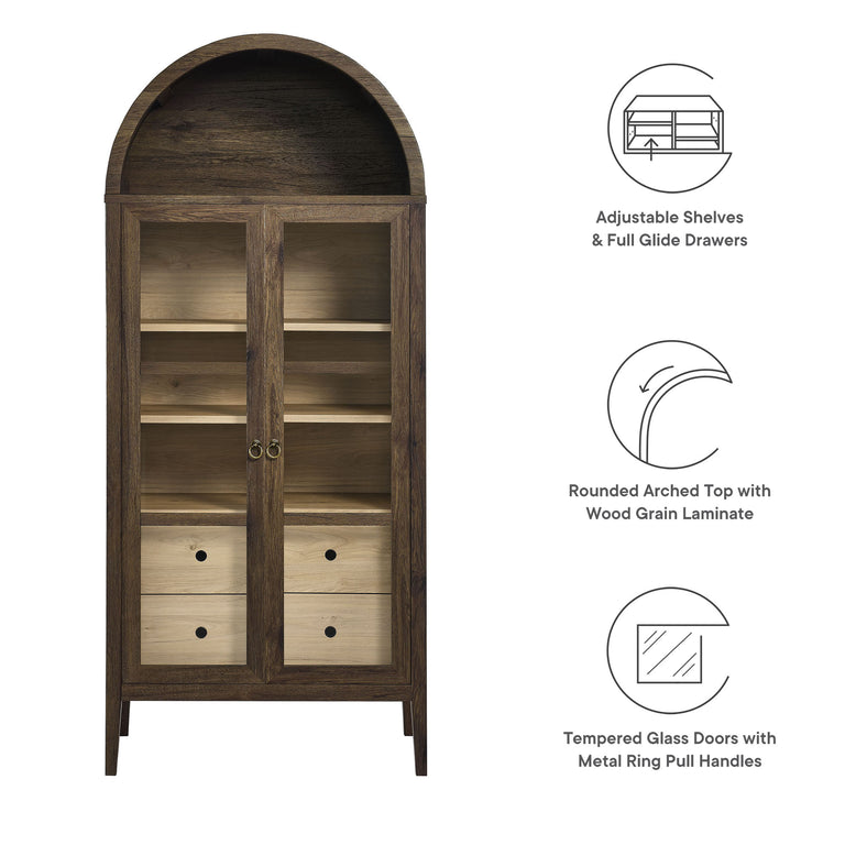 NOLAN | DISPLAY CABINET | WALNUT HICKORY