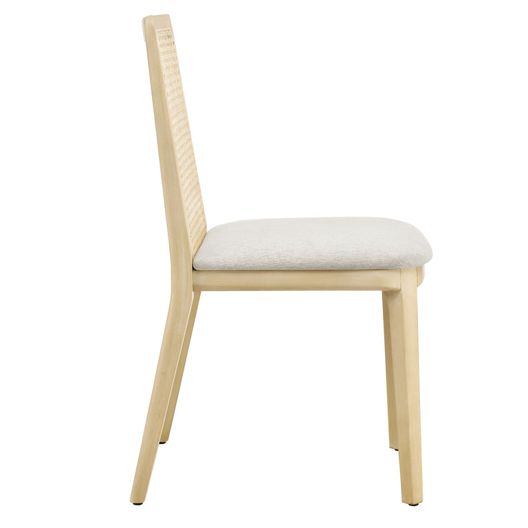 MONARCH | DINING CHAIRS | ANTIQUE WHITE NATURAL HEATHERED WEAVE IVORY