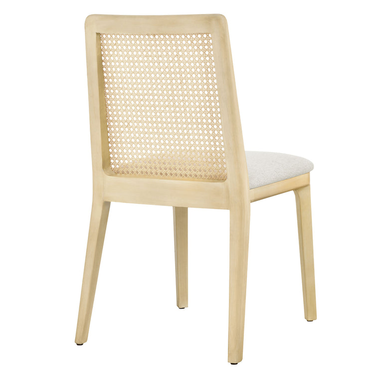 MONARCH | DINING CHAIRS | ANTIQUE WHITE NATURAL HEATHERED WEAVE IVORY