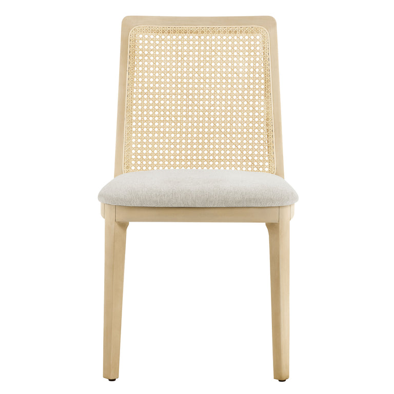 MONARCH | DINING CHAIRS | ANTIQUE WHITE NATURAL HEATHERED WEAVE IVORY