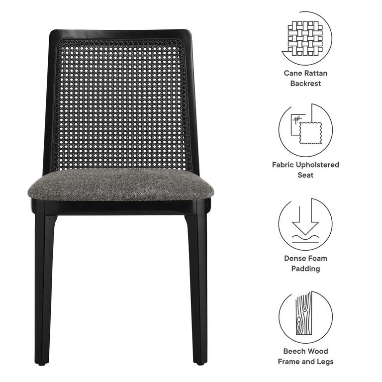 MONARCH | DINING CHAIRS | BLACK BLACK GRAY