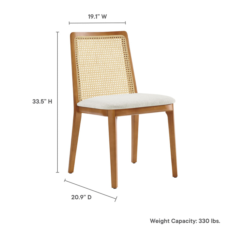 MONARCH | DINING CHAIRS | HONEY NATURAL HEATHERED WEAVE IVORY