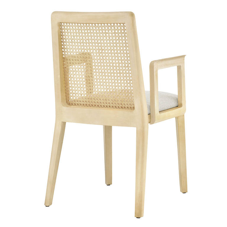 MONARCH | DINING CHAIRS | ANTIQUE WHITE NATURAL HEATHERED WEAVE IVORY