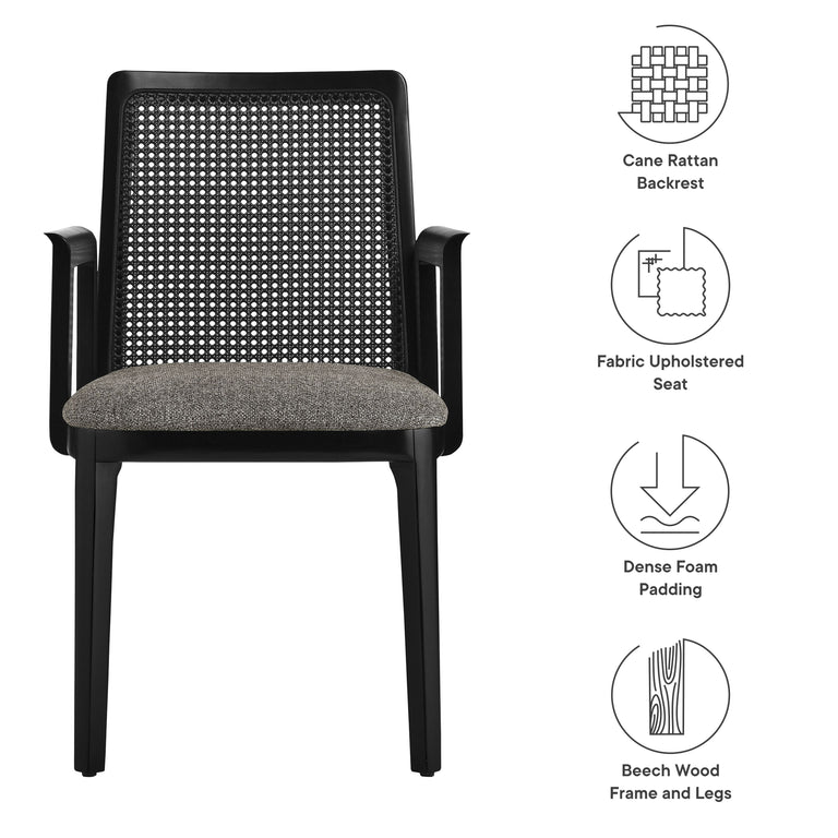 MONARCH | DINING CHAIRS | BLACK BLACK GRAY