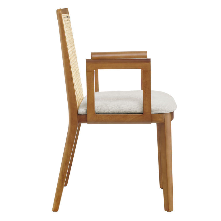 MONARCH | DINING CHAIRS | HONEY NATURAL HEATHERED WEAVE IVORY