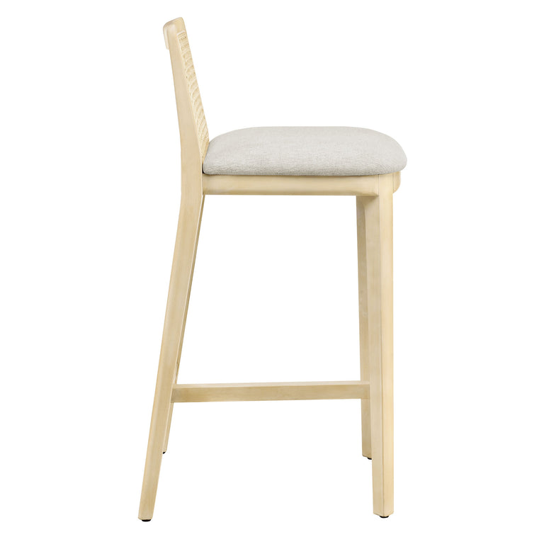 MONARCH | BAR AND COUNTER STOOLS | ANTIQUE WHITE NATURAL HEATHERED WEAVE IVORY