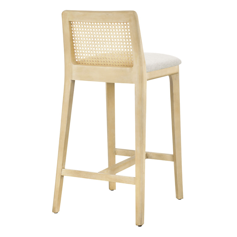 MONARCH | BAR AND COUNTER STOOLS | ANTIQUE WHITE NATURAL HEATHERED WEAVE IVORY