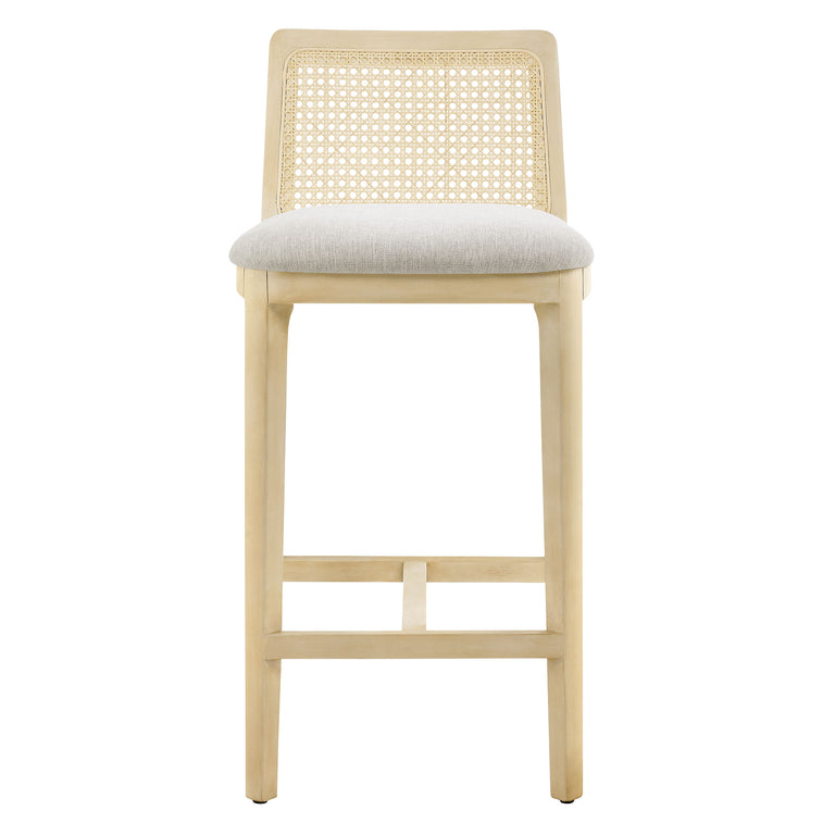 MONARCH | BAR AND COUNTER STOOLS | ANTIQUE WHITE NATURAL HEATHERED WEAVE IVORY