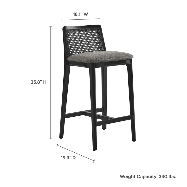 MONARCH | BAR AND COUNTER STOOLS | BLACK BLACK GRAY