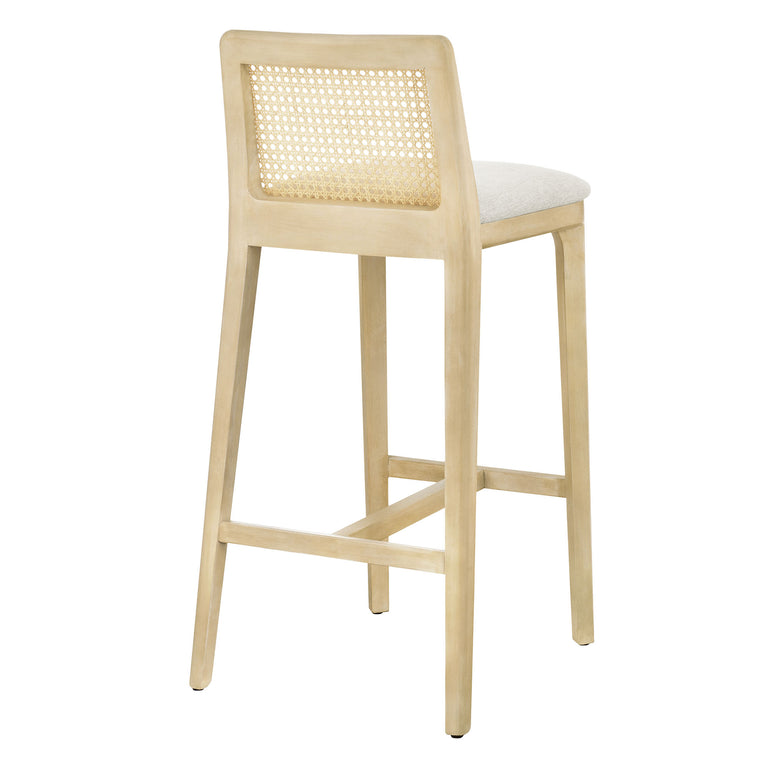 MONARCH | BAR AND COUNTER STOOLS | ANTIQUE WHITE NATURAL HEATHERED WEAVE IVORY