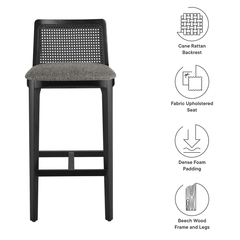 MONARCH | BAR AND COUNTER STOOLS | BLACK BLACK GRAY