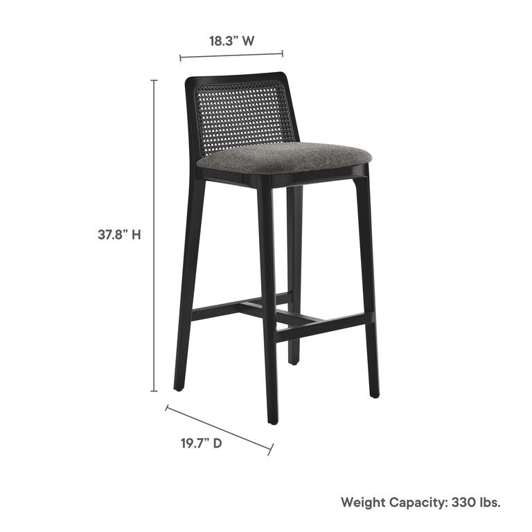 MONARCH | BAR AND COUNTER STOOLS | BLACK BLACK GRAY