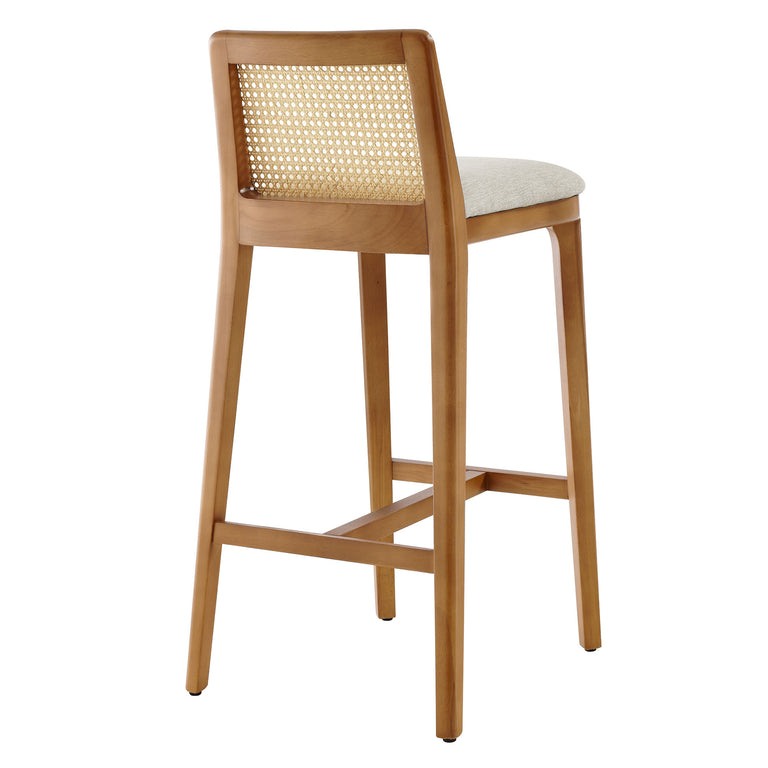 MONARCH | BAR AND COUNTER STOOLS | HONEY NATURAL HEATHERED WEAVE IVORY