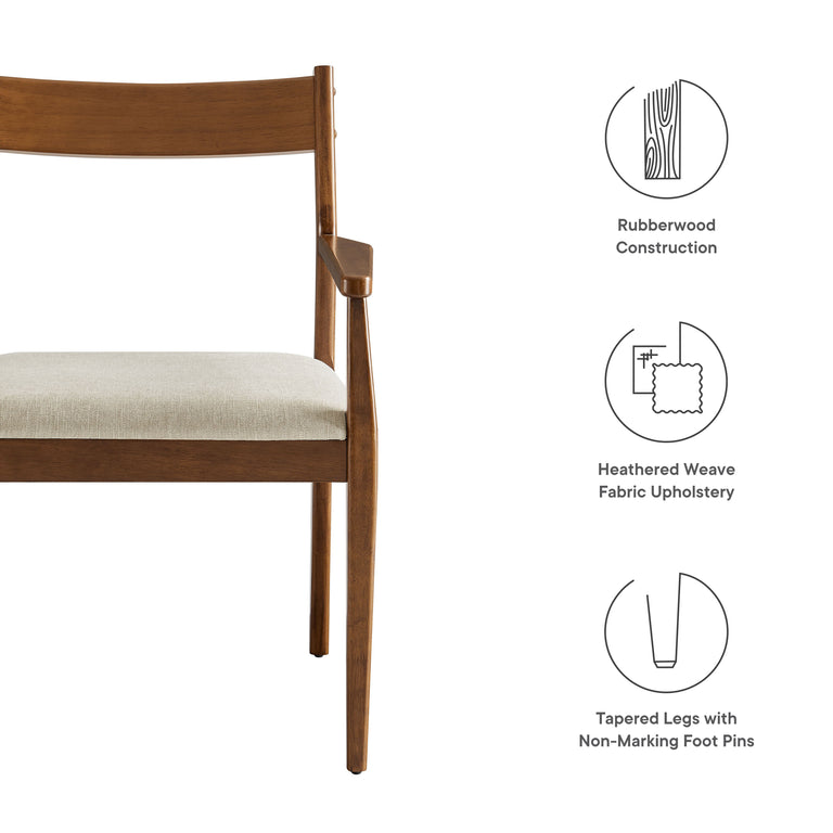 SOLARA | DINING CHAIRS | WALNUT HEATHERED WEAVE BEIGE