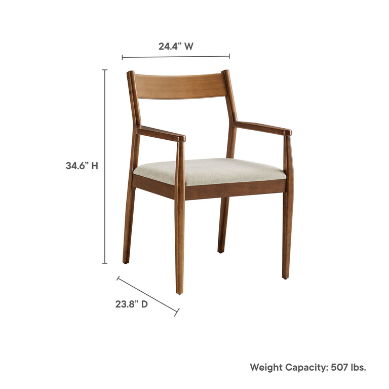 SOLARA | DINING CHAIRS | WALNUT HEATHERED WEAVE BEIGE