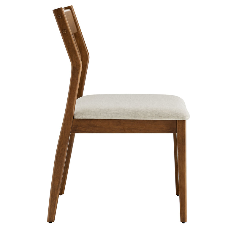 SOLARA | DINING CHAIRS | WALNUT HEATHERED WEAVE BEIGE