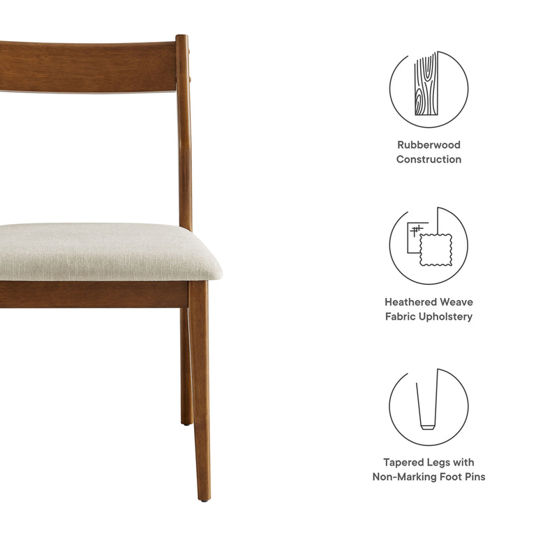 SOLARA | DINING CHAIRS | WALNUT HEATHERED WEAVE BEIGE