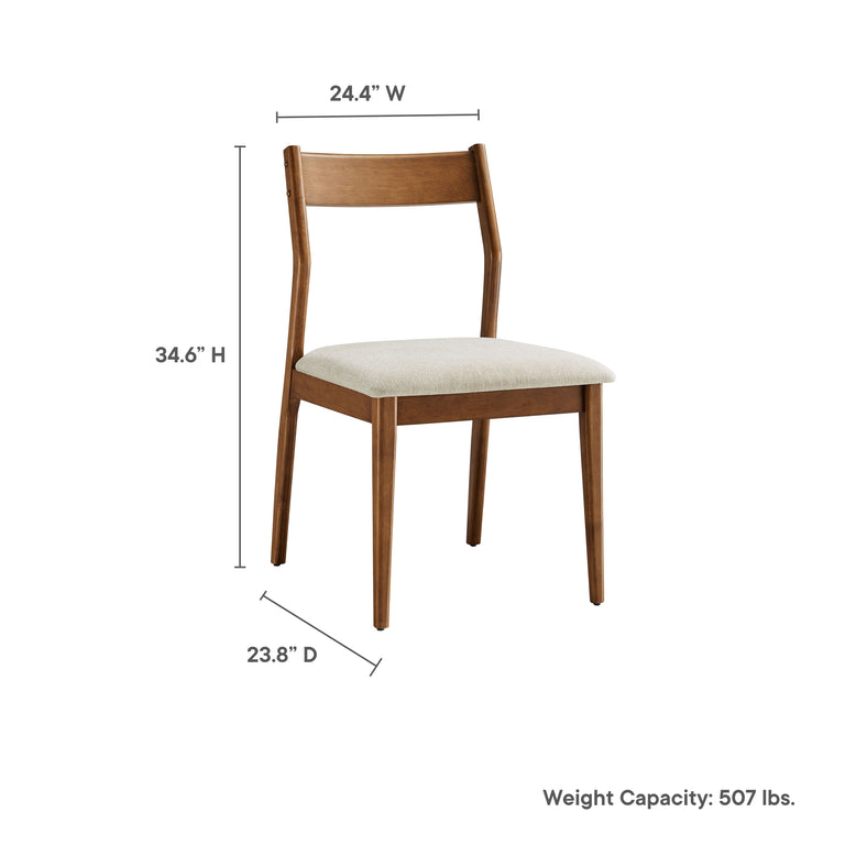 SOLARA | DINING CHAIRS | WALNUT HEATHERED WEAVE BEIGE