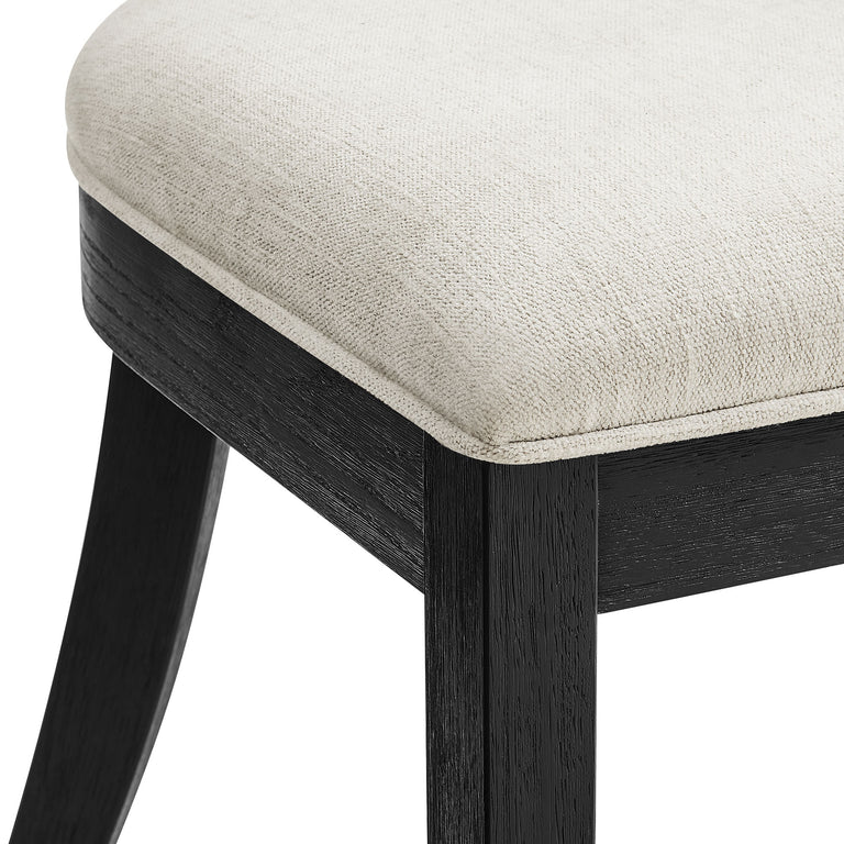 PEREGRINE | DINING CHAIRS | BLACK HEATHERED WEAVE IVORY