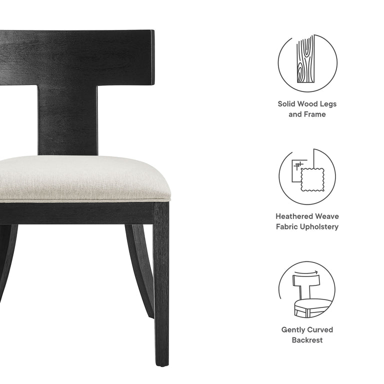 PEREGRINE | DINING CHAIRS | BLACK HEATHERED WEAVE IVORY