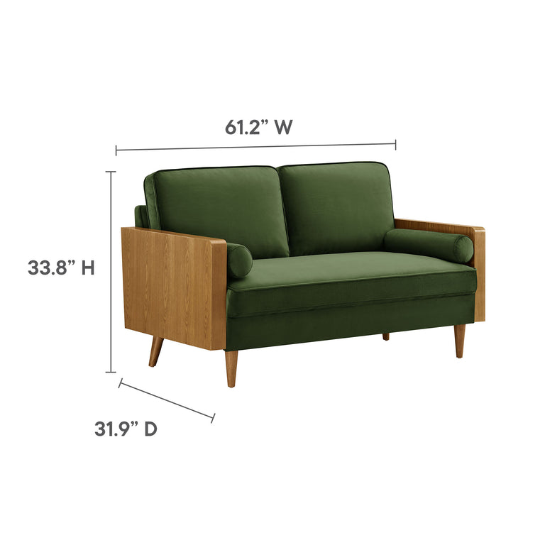 KELLAN | SOFAS AND ARMCHAIRS | WALNUT MOSS GREEN