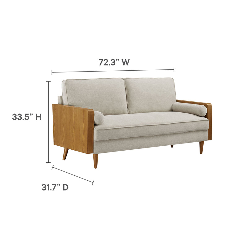 KELLAN | SOFAS AND ARMCHAIRS | WALNUT HEATHERED WEAVE IVORY