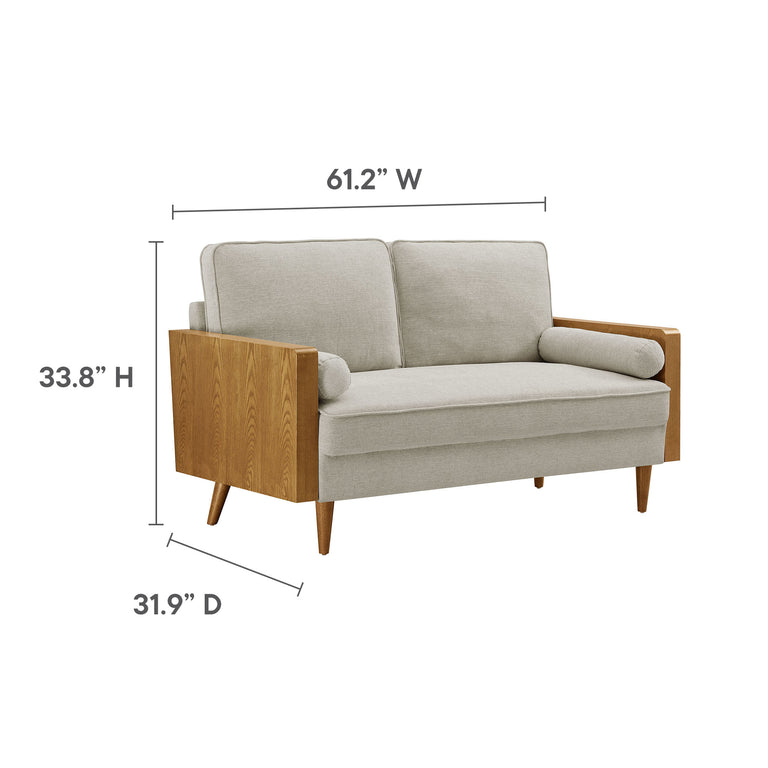 KELLAN | SOFAS AND ARMCHAIRS | WALNUT HEATHERED WEAVE IVORY